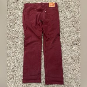 Levi’s maroon red 513 jeans W34 L30